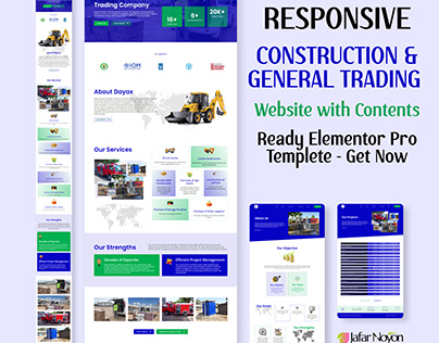 Construction, General Trading & Logostics Based Website