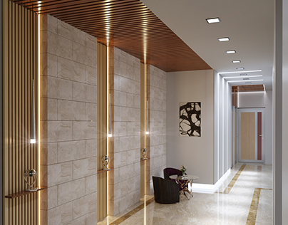 Lift lobby and my recent work