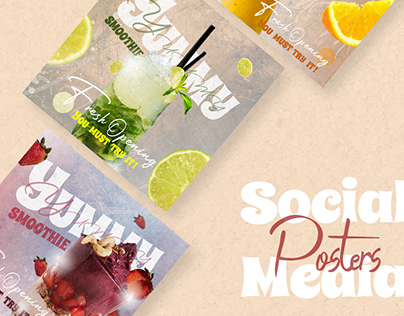Yummy smoothie I Social media posters