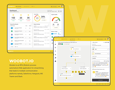 Woobot.io RPA App (Initial Redesign Concepts)