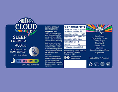 CBD Sleep Formula Drops - Tincture Label Design