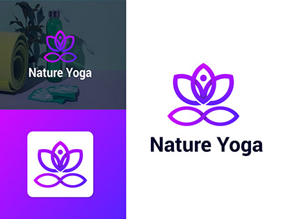 Nature Yoga Modern logo design