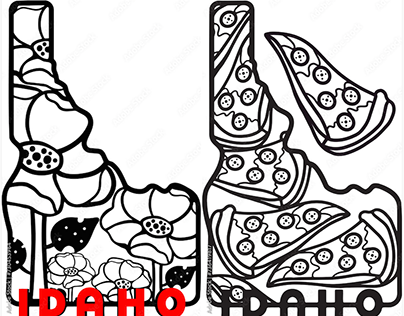 ID State Designs: Flower pattern and Pizza pattern
