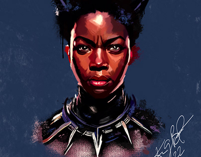 Black Panther, Digital Paint, Procreate