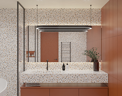 Modern Minimal Bathroom | Terrazzo Bathroom |
