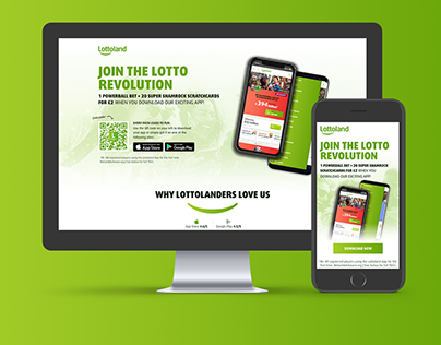 Landing Page for Lottoland App