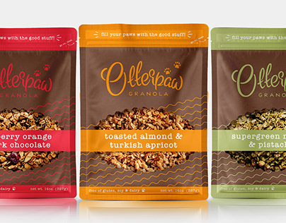 Otterpaw Granola branding + packaging