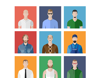 People Icons In Flat style