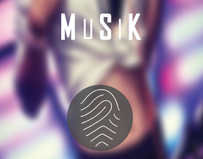 Screen design for fictional app Musik
