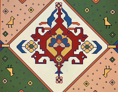 Qashqaei rug design