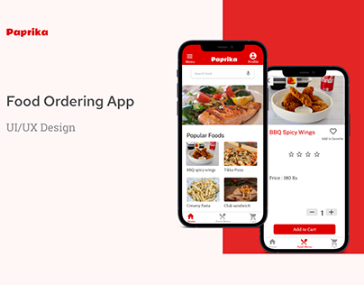 Food ordering app design