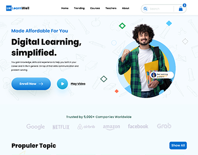 Digital learning Platform Webpage