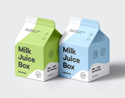 Milk Juice Box Mock-up