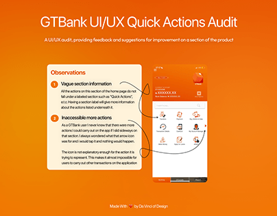 GTBank UI/UX Quick Actions Audit