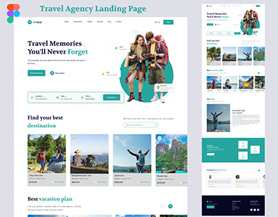 Travel-Website (Landing Page Design) Figma 2024