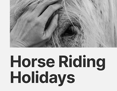 Landing page; horse riding holidays