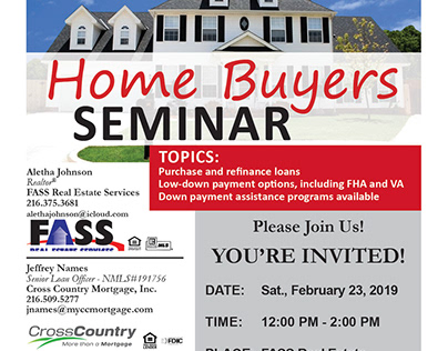 Flyer Designs for Home Buying Seminar