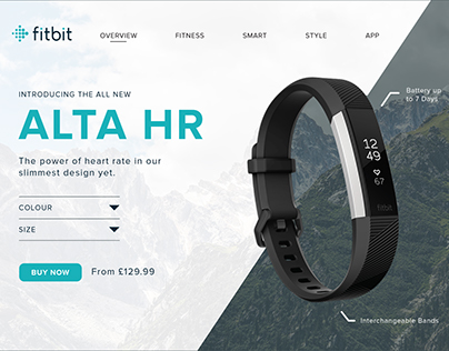Fitbit Alta UX Landing Page