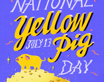 National Yellow Pig Day Gif