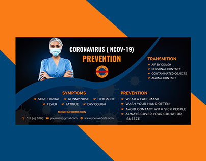Corona virus (Covid-19) prevention & awareness Banner