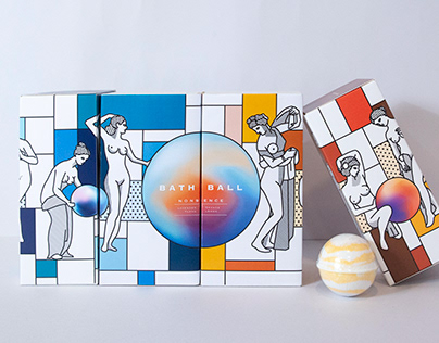 VENUS PLAYING Bath Ball Packaging Design