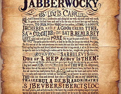 The "Jabberwocky" poem by Lewis Carroll