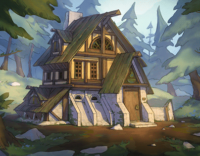 The house in the forest — concept.