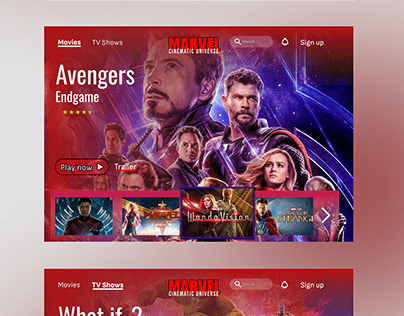Marvel Movie OTT web Platform
