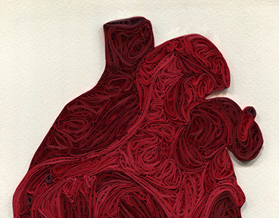 Quilled Human Heart