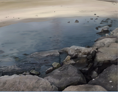 Barnegat Lighthouse - Digital painting on iPad