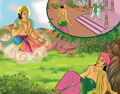 Indian Story illustration, Jainism illustration