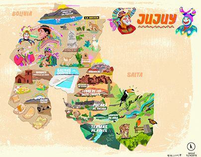 Jujuy Mapa ilustrado