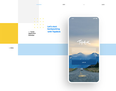 Topdeck travel application - UI/UX design
