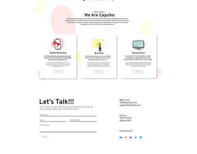 Capsiko Design Agency Home Page