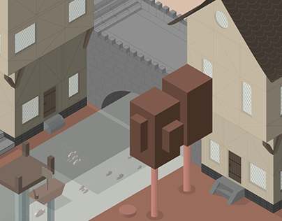 Isometric Medieval Houses.
