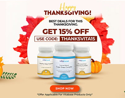 Get 15% off on vitabase health products