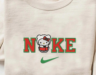 Nike Hello Kitty Christmas Embroidery Design Christmas