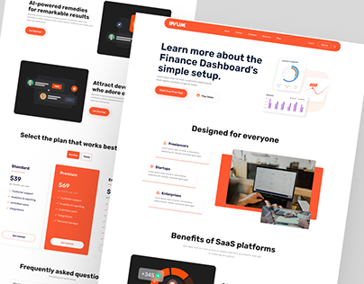 Website for a Finance Dashboard - SaaS Website Design