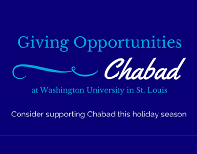 Washington University Chabad Holiday Giving