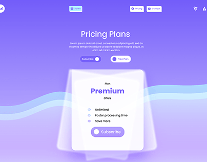 Pricing page for Cypto-Based Startup