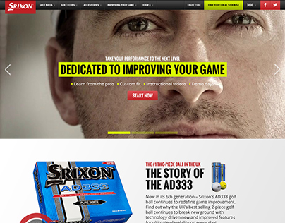 Srixon Europe website concept