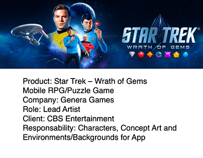 Star Trek Wrath of Gems Game - Art and Character Design