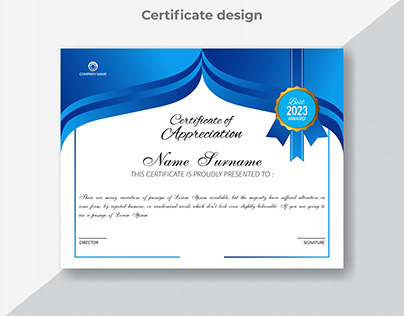 corporate certificate design