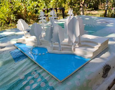 Макет ландшафту \ Styrofoam Landscape Model