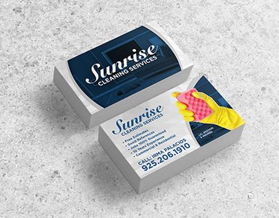 Business card design for house cleaning business