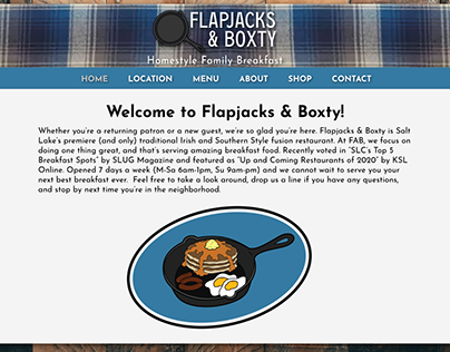 Flapjacks & Boxty Web Design