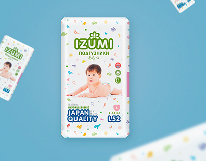 Дизайн упаковок и логотипа для ТМ "Izumi"