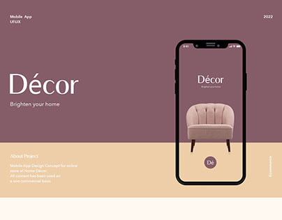 UI\UX | Home Decor Mobile Application Concept