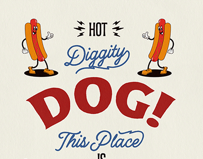 Typography Poster: Hot Diggity Dog!