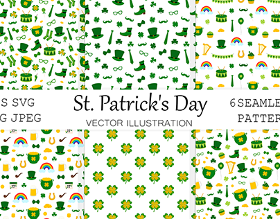 St Patricks Day pattern. Shamrock pattern